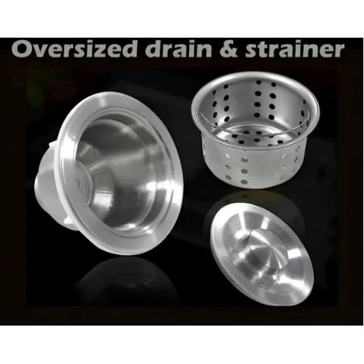 Newmatic 84cm Double HD84 Handcrafted Topmount Kitchen Sink, Accessories Included – Silver - image 2