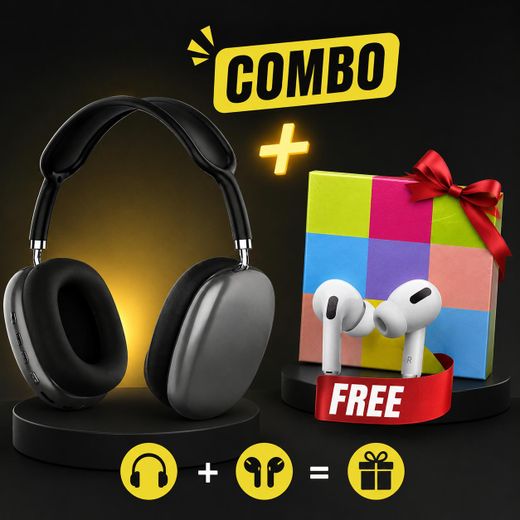 Generic A Combo Of Banga Bass P9 Bluetooth Headphones With Free Earpods - image 2