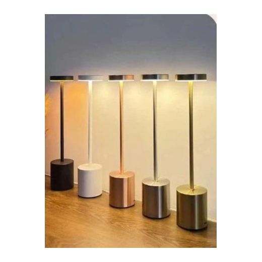 Generic Set of 2 Cordless Rechargeable LED Table Lamps - Matte Black - image 4