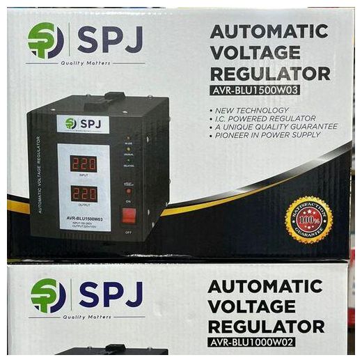 SPJ Automatic Voltage Electricity Stabilizer Of 1500Watts For Regulating Fluctuating Voltage Into General Voltage Output-Black - image 2