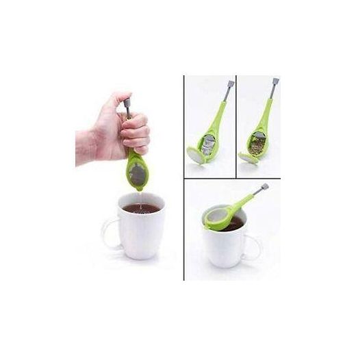 Generic Tea Spice Infuser Strainer Reusable Tea Bag Infuser Filter Diffuser Loose Tea Leaf Herbal Tea- - Silver, Green - image 3