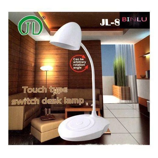 Generic Smart Tourch Led Reading Bed Side Rechargeable Lamp-White