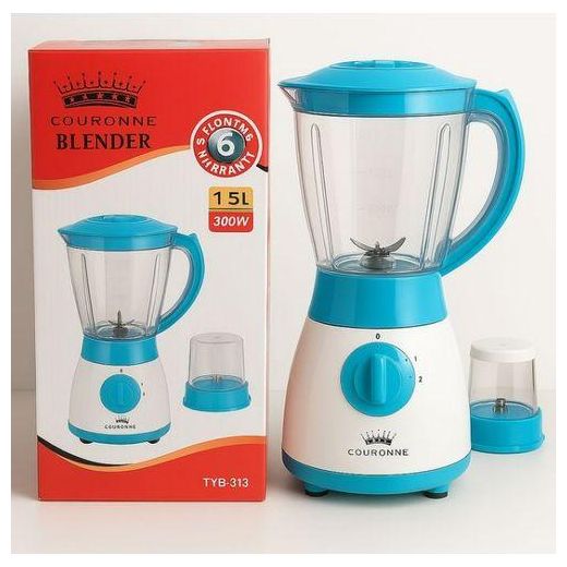 Couronne 1.5L- 2 In 1 Blender With Grinding Machine TYB 313 Model – Blue.. - image 2