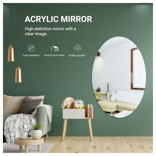 Fashion Mirror Wall Sticker Acrylic Stitching Mirror Self Adhesive Bathroom Decoration - image 4