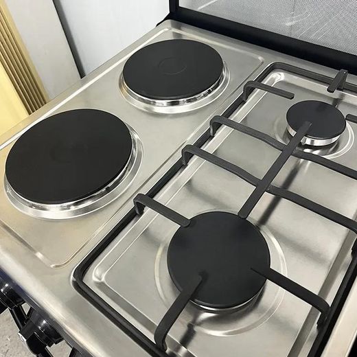 All star 50 x 50cm Two Gas burners + Two Electric Hotplate Cooker With Electric Oven 50 x 50cm - Black - image 2