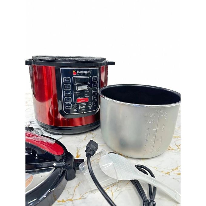 product_image_name-Hoffmans-HM 716 Electric Pressure Cooker 6.5L - Red-3