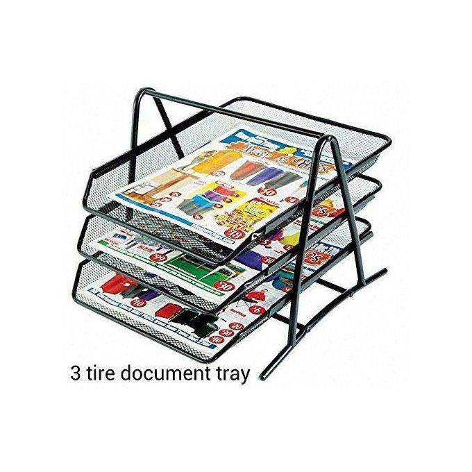 Shop Other Office 3 Tier Document Tray File Desk Organizer Mesh