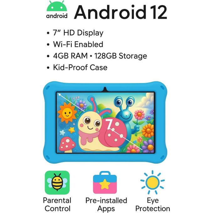 Shop M750 Tablet 7 Inch High Definition Android 11 Kids