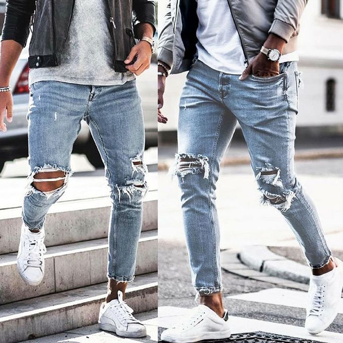 damage jeans mens fashion