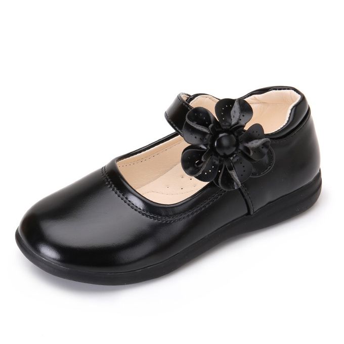 Compulsion Veil baggage Shop Children Princess Shoe Girls soft bottom Leather School Shoes - Black  | Jumia Uganda