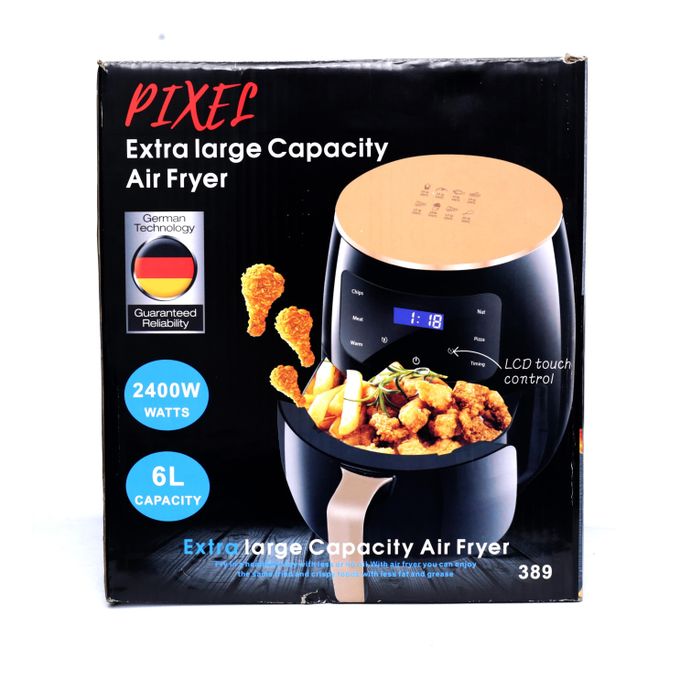 Shop 6 Litres Healthy Oil Free Air Fryer 6L Black Jumia Uganda