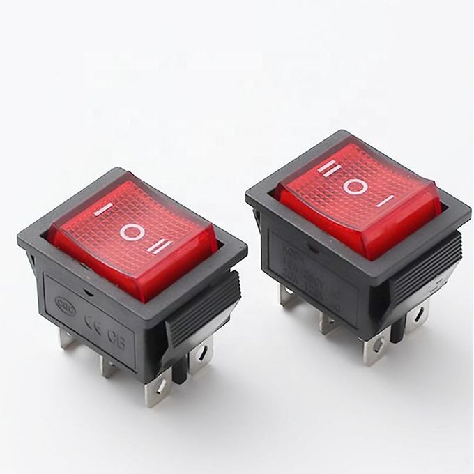 Shop Rocker Switch DPDT 6 Pin 3 Position (ON)-Off-(ON)