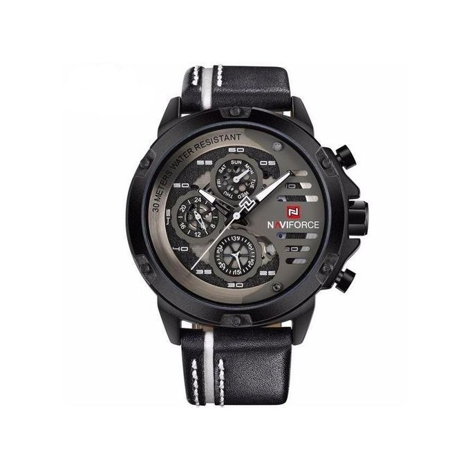 black analog wrist watch