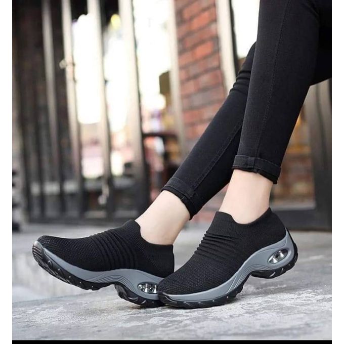 Ankle Sneakers - Black,Grey 