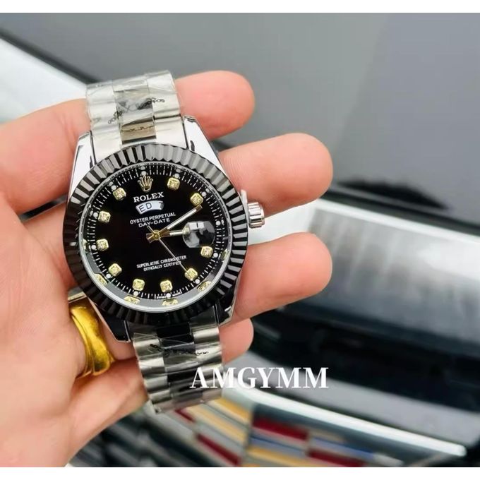 Shop Rolex Date Watch Silver Black Jumia Uganda