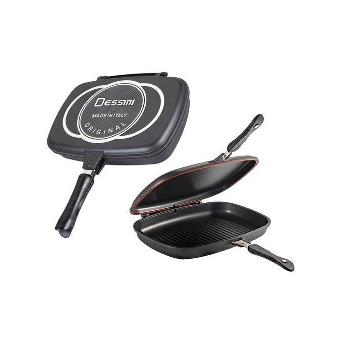 Shop Dessini 32cm Double Sided Frying Grill Pan Nonstick ...