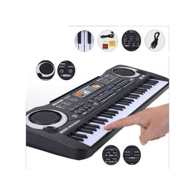 Shop 61 Keys Electric Digital Music Keyboard Black/White Jumia Uganda