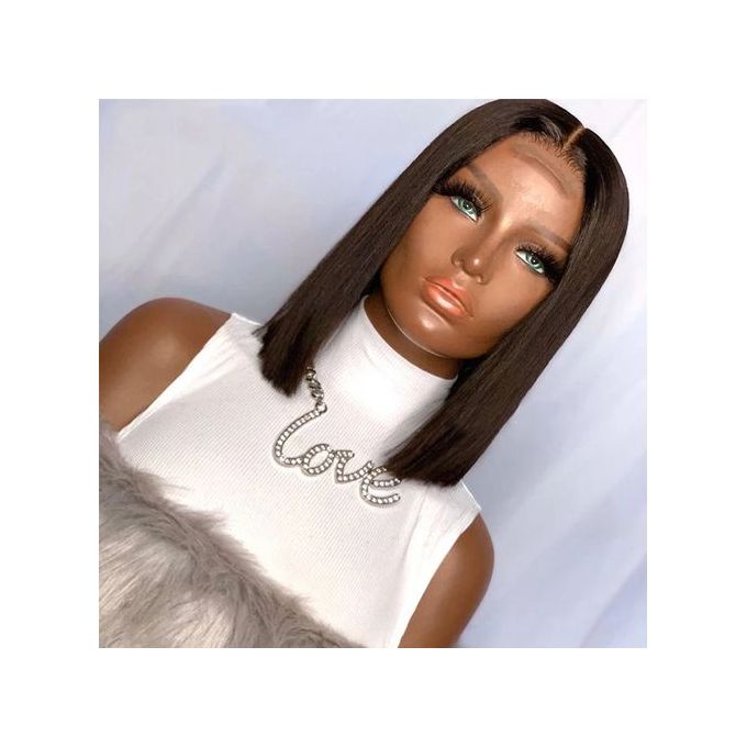 Shop 12 Inch Bob 2*4 Closure Wig, Black/Brown Semi - Human