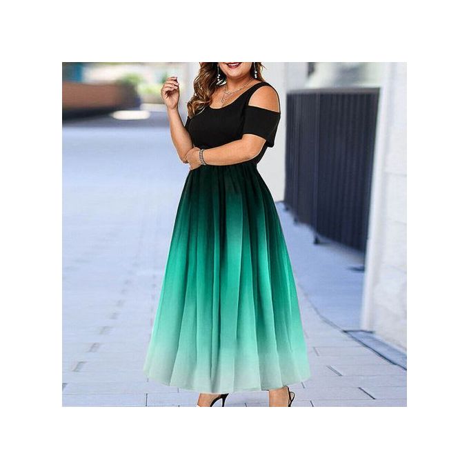Cold shoulder gradient dress store