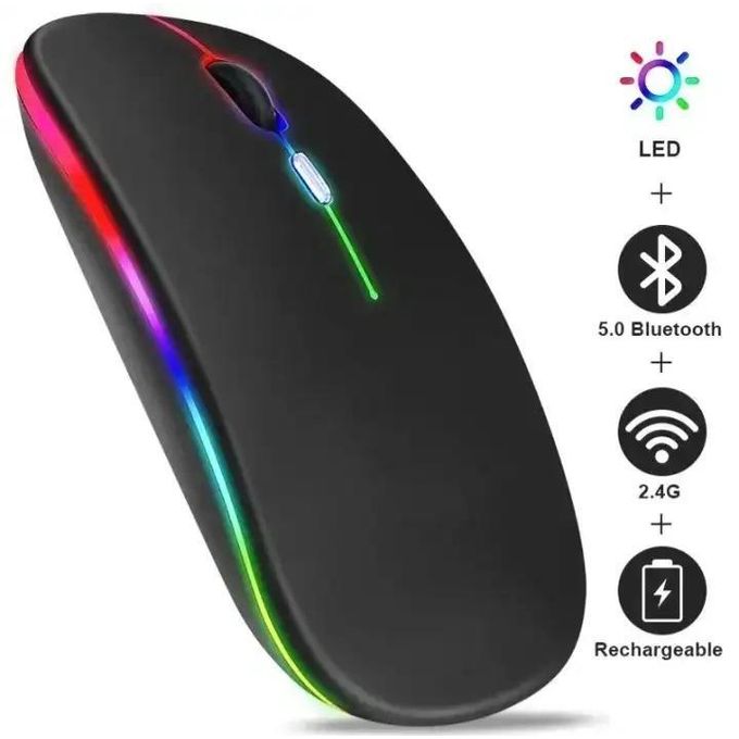 Shop 2.4G Wireless Mouse with Colourful Light, Mini Mouse Wireless ...