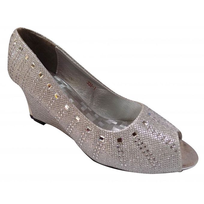 silver flat wedges