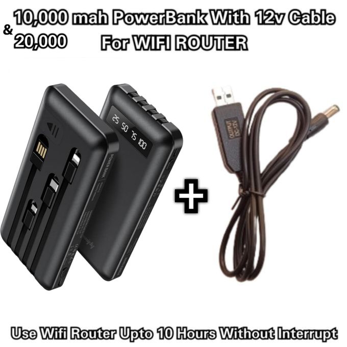 Shop PowerBank With 12v Cable For Wifi Router