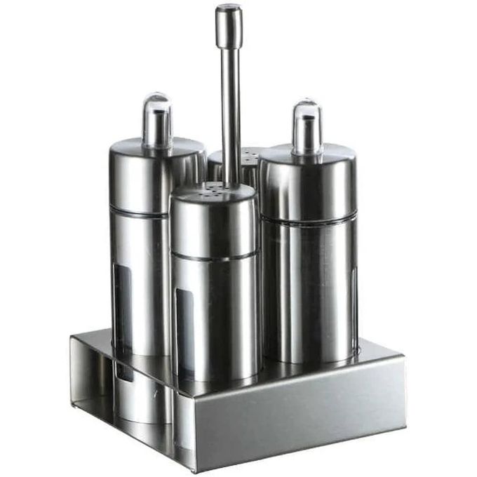 Shop Stainless Steel Cruet Set with Salt and Pepper