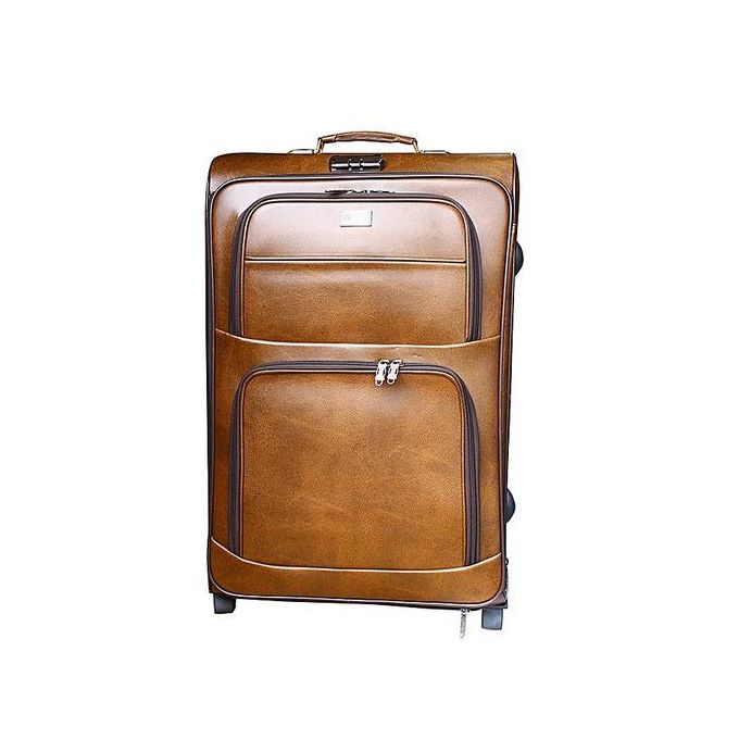 Faux leather suitcase