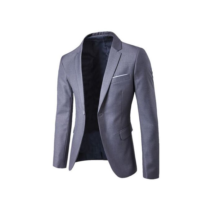 Shop 2Pcs/Set Plus Size Men Solid Color Long Sleeve Lapel-Black | Jumia ...