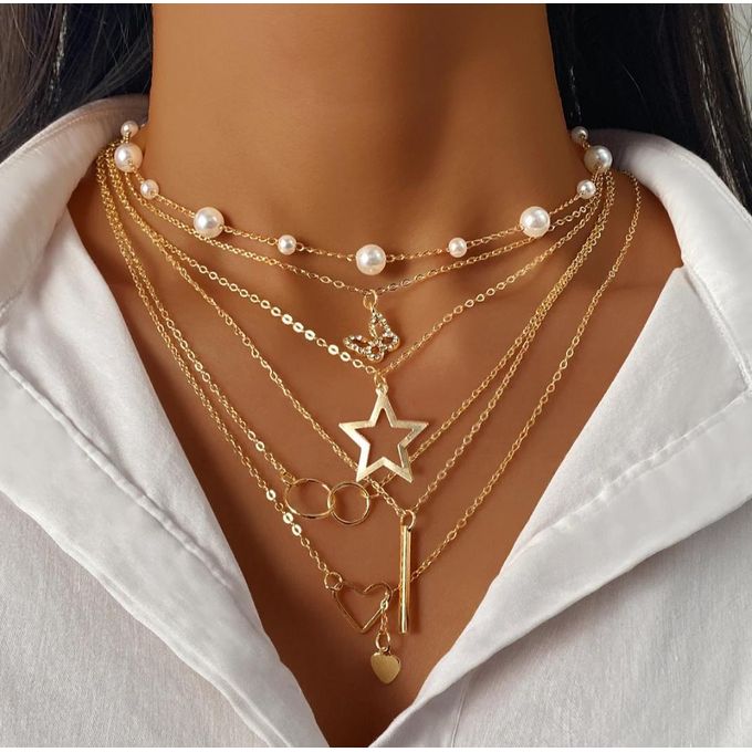 Shop Golden Goddess 6 Piece Layered Necklace Set Perfect