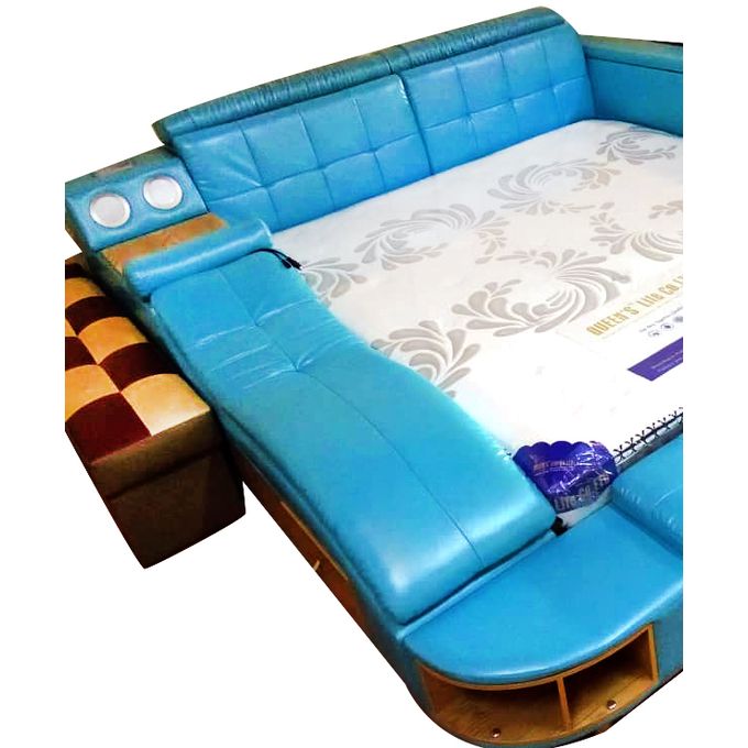 Shop Luxurious King Sized Smart Bed With A Mattress Blue Jumia Uganda