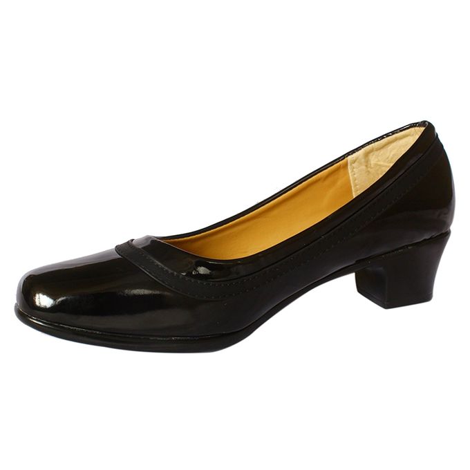 patent leather low heel boots