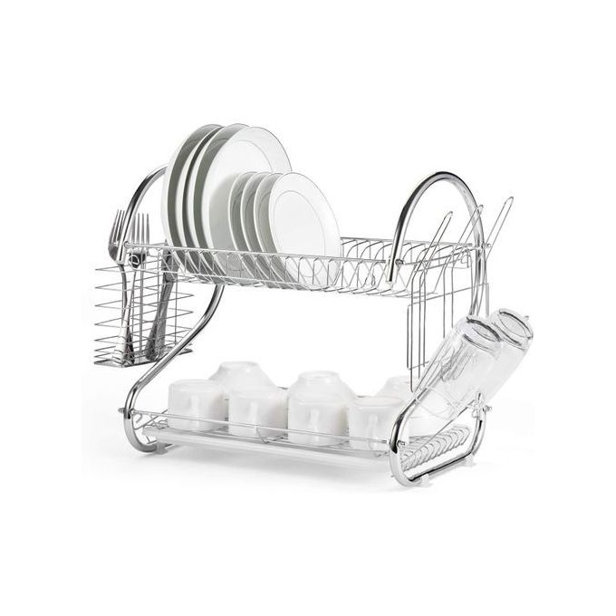 Shop 2 Tier Dish Drainer Silver Jumia Uganda