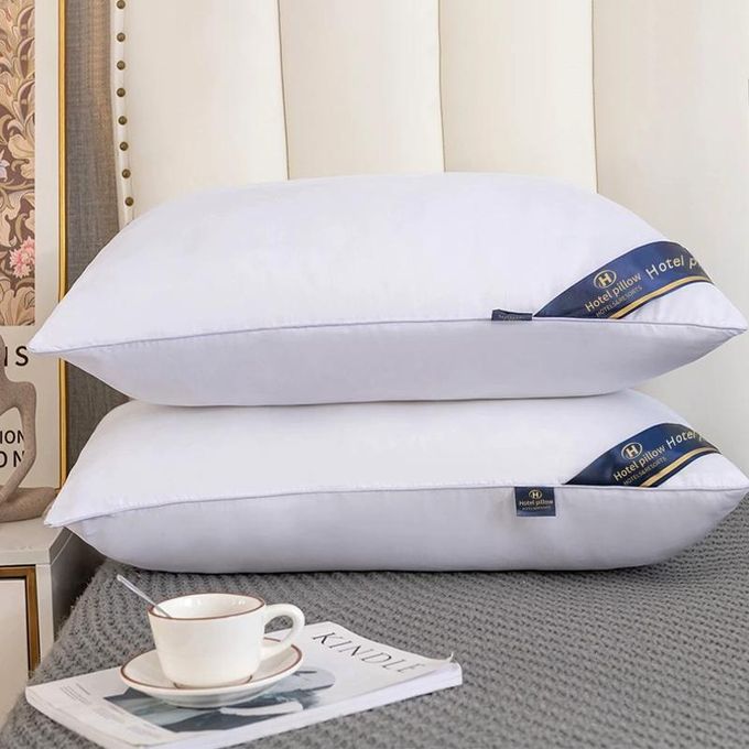 Shop Cozy Bed Pillows 2 Pieces High Quality Cotton Big Pillows White Jumia Uganda