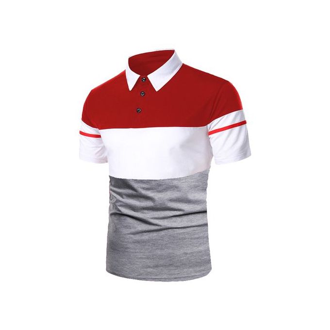 Shop Mens Office Polos Shirts Casual Joggers Short Sleeve Tshirt Top ...