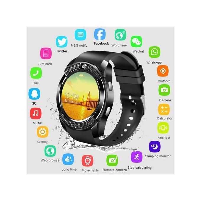 generic v8 bluetooth smart watch