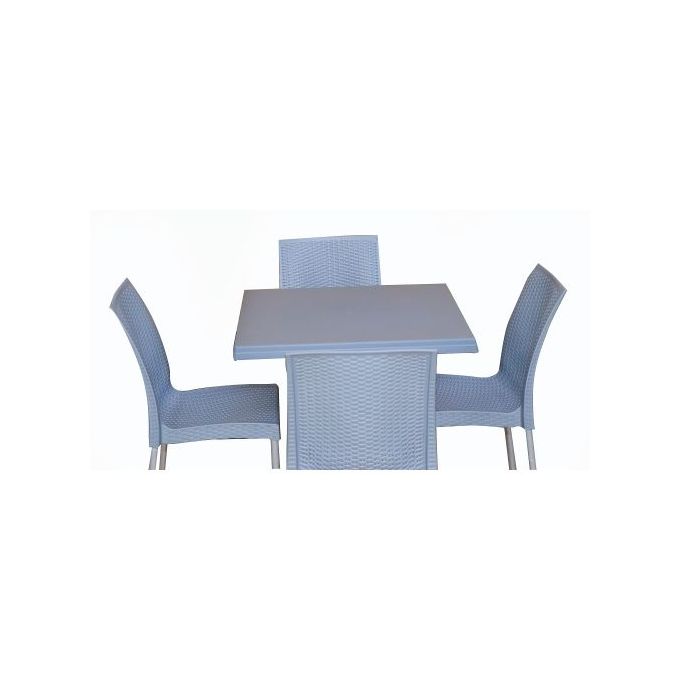 Shop 4 Seater plastic Dining Table Set Gray Jumia Uganda