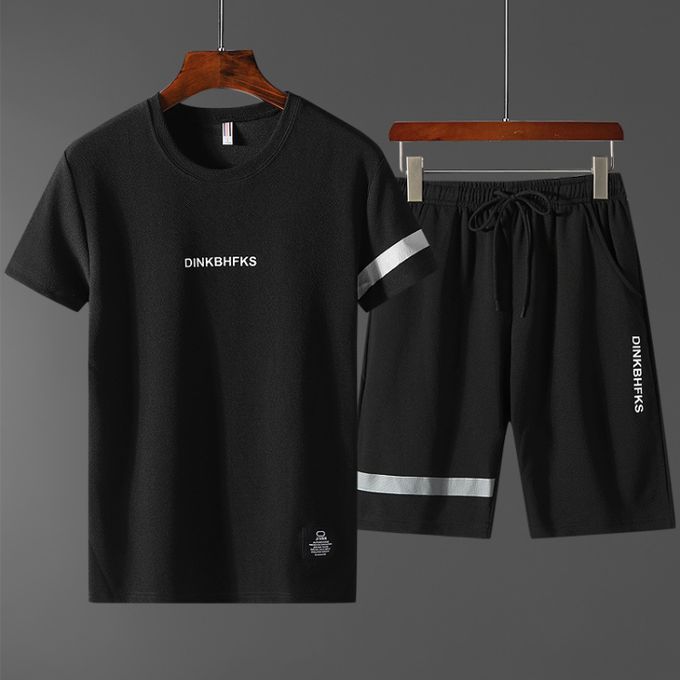 Shop Mens 2Pics Short Pant Suits Sports Suit-Black | Jumia Uganda