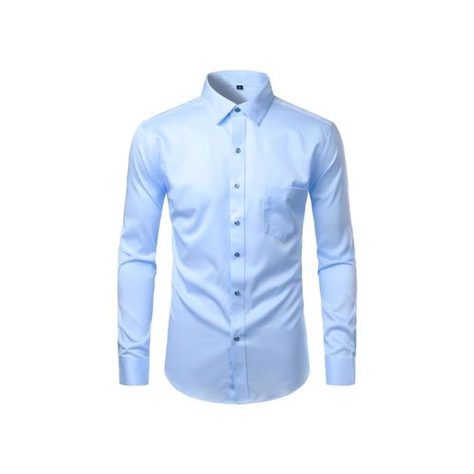 Shop Men's Cotton Office Shirts Long Sleeve , 3 Pieces - White,Blue ...