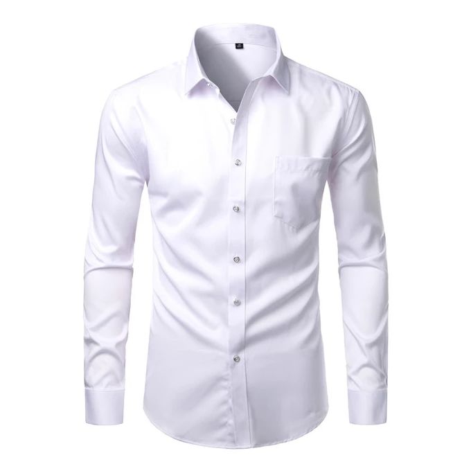 Shop Men's Cotton Office Shirts Long Sleeve , 3 Pieces - White,Blue ...