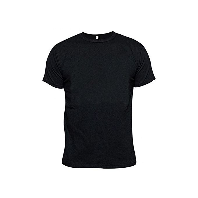 Shop Men's Round Neck T-shirt - Black | Jumia Uganda