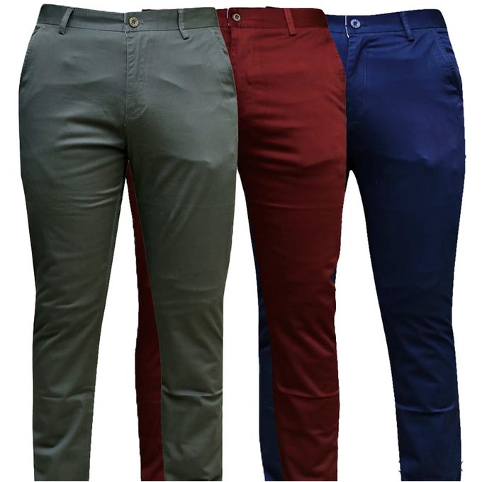 Shop Men's Khaki Trousers - Army Green, Red, Blue | Jumia Uganda