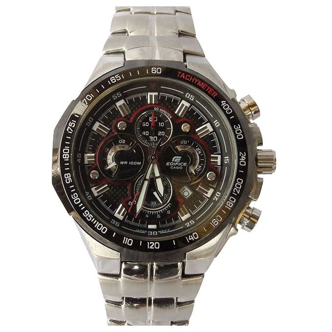 - Edifice Casio Tachymeter Designer Men's watch - Silver | Buy online ...